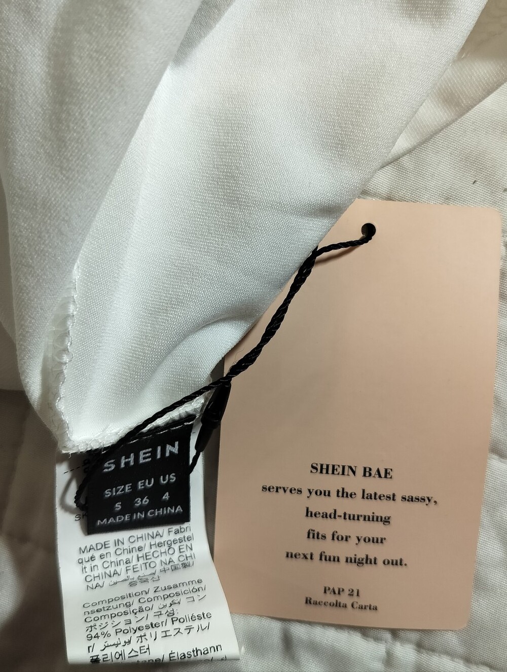 SHEIN White Sleeveless Boatneck Crop Top - Picture 4 of 4